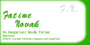 fatime novak business card